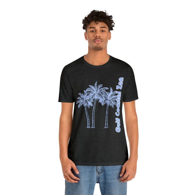 Gulf Coastal Zen Forgotten Coast Palm Trees Sea Ocean Tee BB