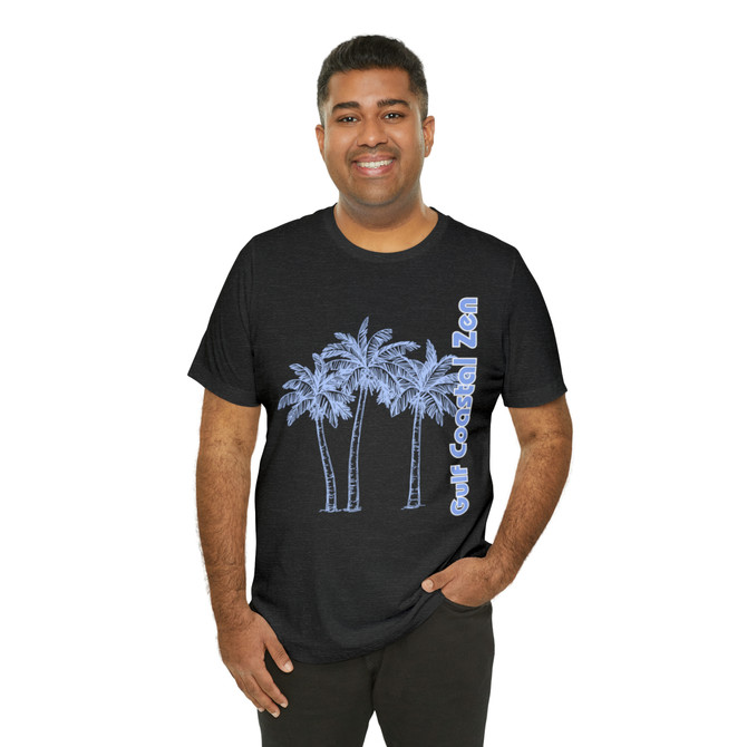 Gulf Coastal Zen Forgotten Coast Palm Trees Sea Ocean Tee BB