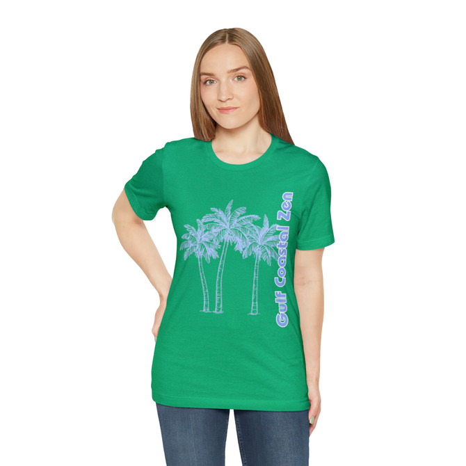 Gulf Coastal Zen Forgotten Coast Palm Trees Sea Ocean Tee BB