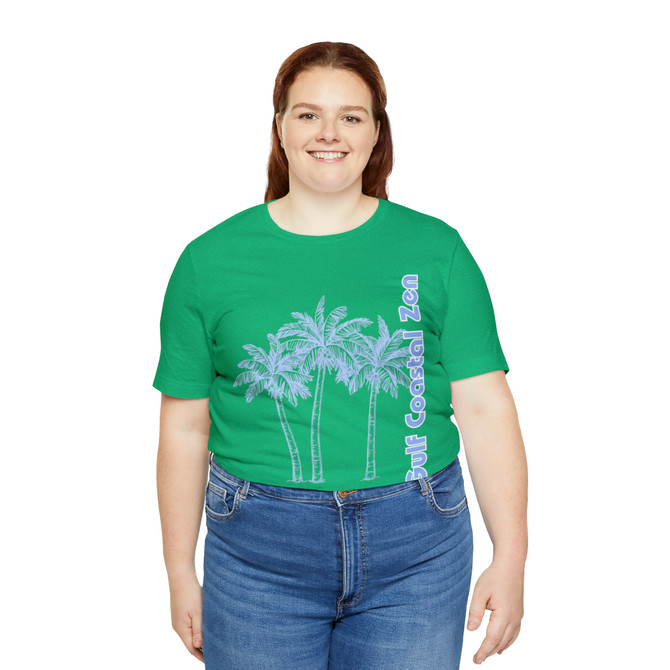 Gulf Coastal Zen Forgotten Coast Palm Trees Sea Ocean Tee BB
