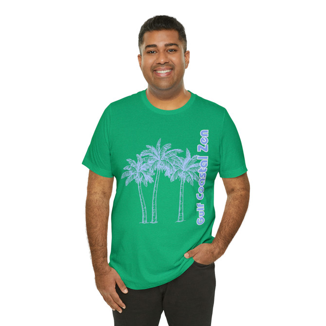 Gulf Coastal Zen Forgotten Coast Palm Trees Sea Ocean Tee BB