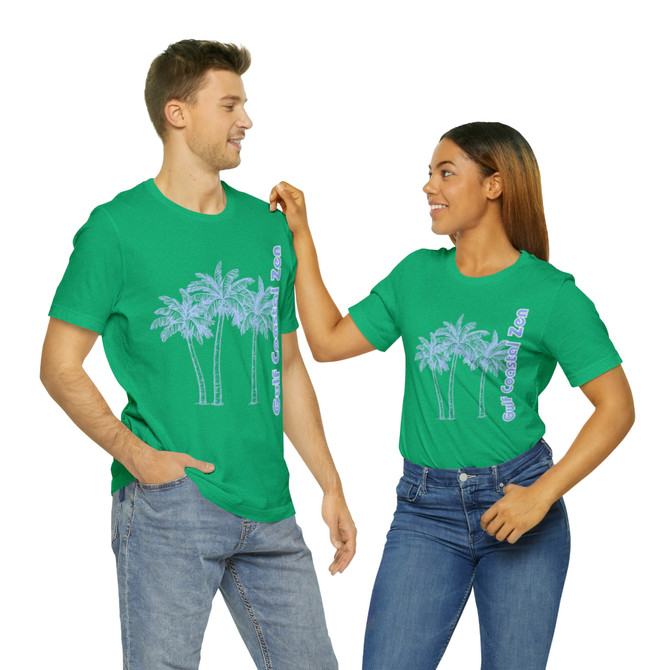 Gulf Coastal Zen Forgotten Coast Palm Trees Sea Ocean Tee BB