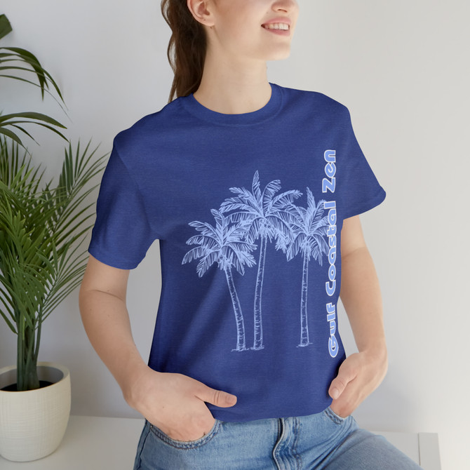 Gulf Coastal Zen Forgotten Coast Palm Trees Sea Ocean Tee BB