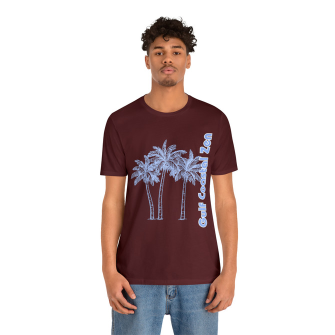 Gulf Coastal Zen Forgotten Coast Palm Trees Sea Ocean Tee BB