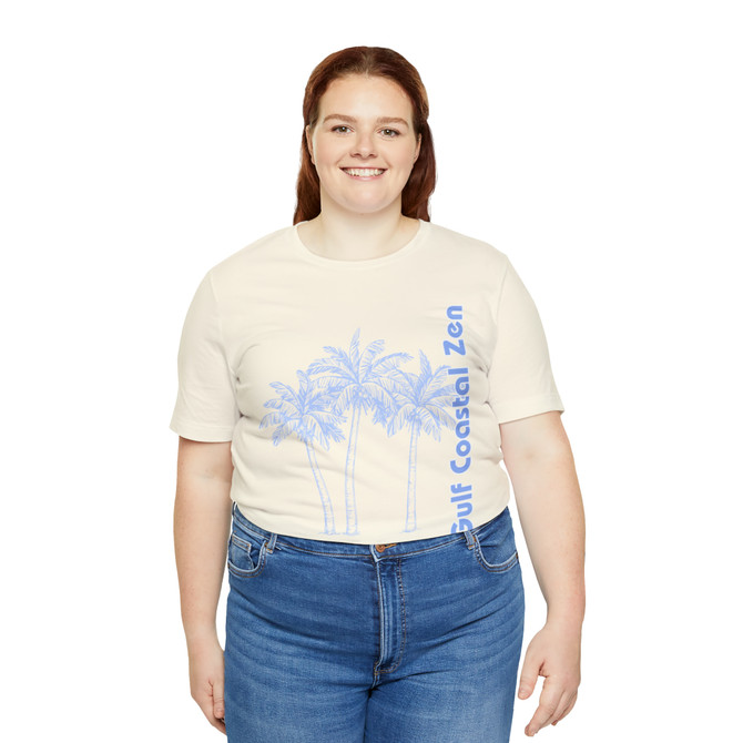 Gulf Coastal Zen Forgotten Coast Palm Trees Sea Ocean Tee BB
