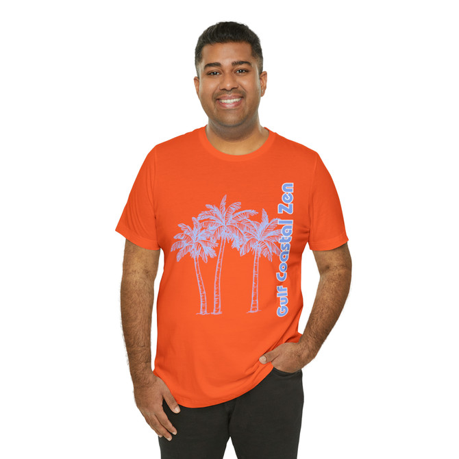 Gulf Coastal Zen Forgotten Coast Palm Trees Sea Ocean Tee BB