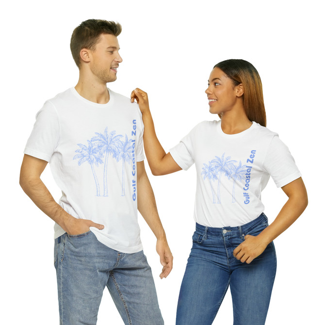 Gulf Coastal Zen Forgotten Coast Palm Trees Sea Ocean Tee BB