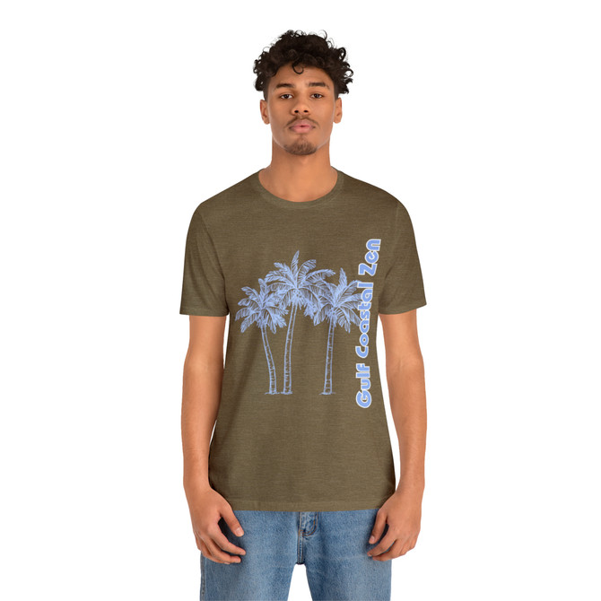 Gulf Coastal Zen Forgotten Coast Palm Trees Sea Ocean Tee BB