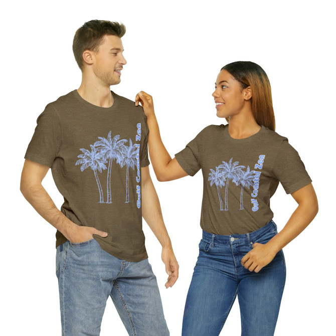 Gulf Coastal Zen Forgotten Coast Palm Trees Sea Ocean Tee BB