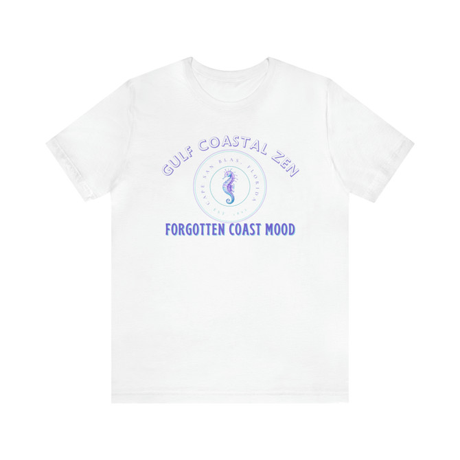 Gulf Coastal Zen Forgotten Coast Mood Sea Horse Cape San Blas Est T-Shirt