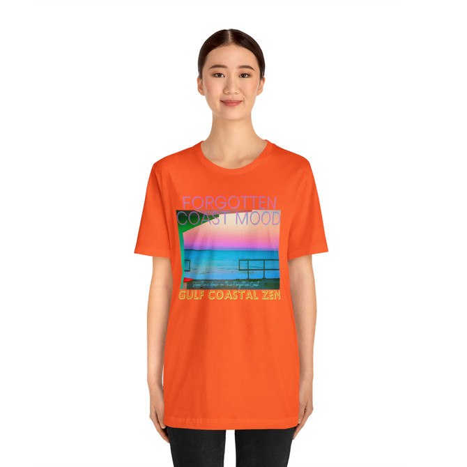 Gulf Coastal Zen Forgotten Coast Mood Carrabelle Beach Florida Pavilion Sunset Daydream Adult Short Sleeve T-Shirt