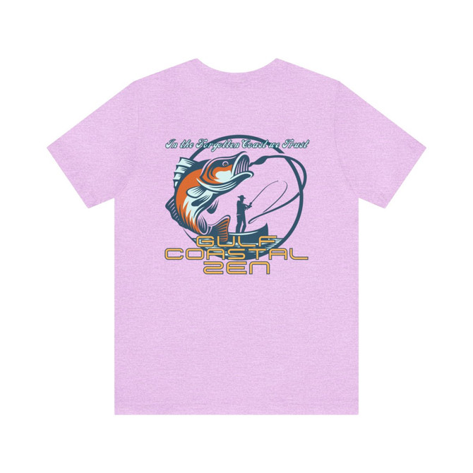 Gulf Coastal Zen In the Forgotten Coast we Trust Fishing Catch Boat Men's Adult Short Sleeve T-Shirt