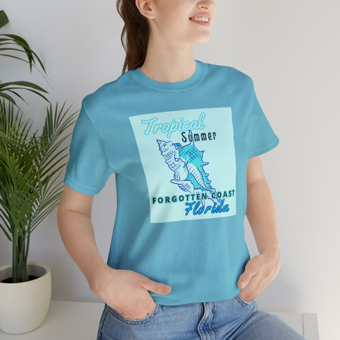 Gulf Coastal Zen Forgotten Coast Tropical Summer Florida Adult Short Sleeve T-Shirt