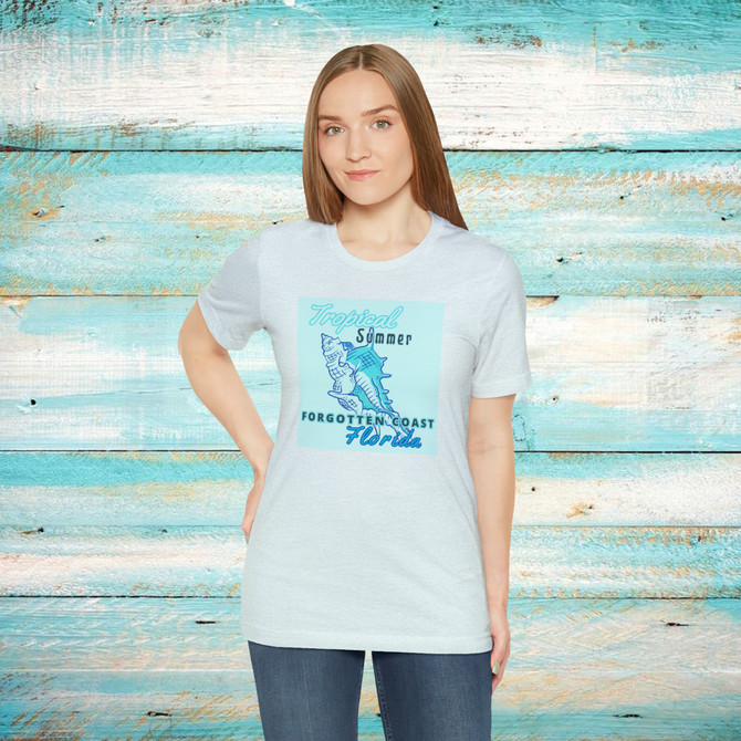 Gulf Coastal Zen Forgotten Coast Tropical Summer Florida Adult Short Sleeve T-Shirt