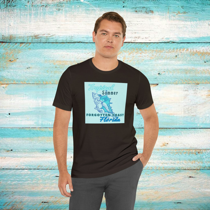 Gulf Coastal Zen Forgotten Coast Tropical Summer Florida Adult Short Sleeve T-Shirt