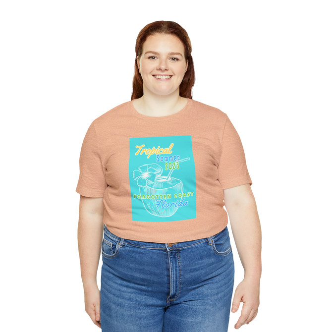 Gulf Coastal Zen Forgotten Coast Tropical Summer 2023 Coconut Drink Hibiscus Women's Adult T-Shirt
