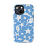 White Sea Shells Galore Gulf Coastal Zen Beach Ocean Tough Phone Cases Sky Blue