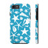 White Sea Shells Galore Gulf Coastal Zen Beach Ocean Tough Phone Cases Turquoise