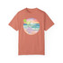 Beach Scene Boat Drink Margarita Sand Waves Sunset Gulf Coastal Zen Florida Adult Women's Short Sleeve T-Shirt