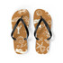 Gulf Coastal Zen Adult Sea Shell Mermaid Star Fish Crab Flip Flops Camel