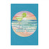 Salt Lime Beach Time Margarita Beach Sunset Pastel Microfiber Throw Blanket Turquoise