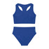 St George Island Sea Turtle Shell Girls Two Piece Swimsuit Navy
