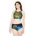 Gulf Coastal Zen Hippie Cats Rule Beach Sporty Bikini Set