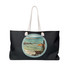 Gulf Coastal Zen Vintage Beach Scene Umbrella Retro Weekender Beach Bag