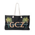 Gulf Coastal Zen Pretty Palm Logo Weekender Bag BLK