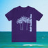 Gulf Coastal Zen Forgotten Coast Palm Trees Sea Ocean Tee BB