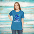 Gulf Coastal Zen Forgotten Coast Mood Vintage Whale Dolphin Sea Turtles T-Shirt Background Blue