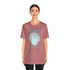 Gulf Coastal Zen Forgotten Coast Mood Variegated Blue Sea Shell Adult Short Sleeve T-Shirt