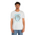 Gulf Coastal Zen Forgotten Coast Mood Variegated Blue Sea Shell Adult Short Sleeve T-Shirt