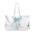 Gulf Coastal Zen Just be Zen Palm Tree Beach Weekender Bag White