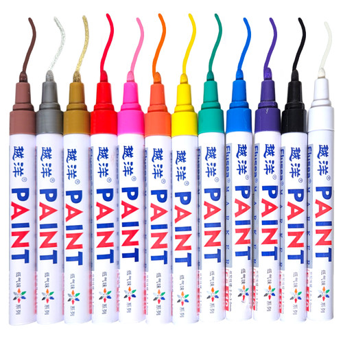 Paint Marker Pens - Oil Based Paint Markers (12 Colors Markers)