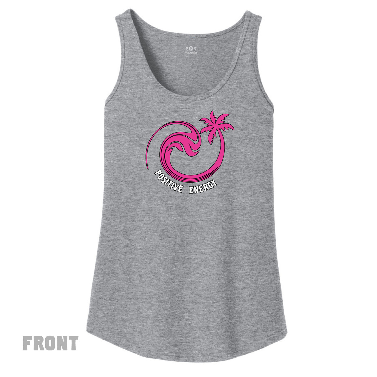 Palm Tree Circle Wave - Ladies Tank Top - Beach Squad