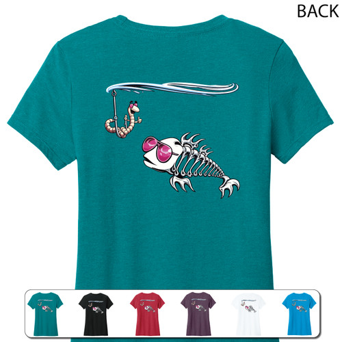 Beach Squad shirt ladies short sleeve fish shades