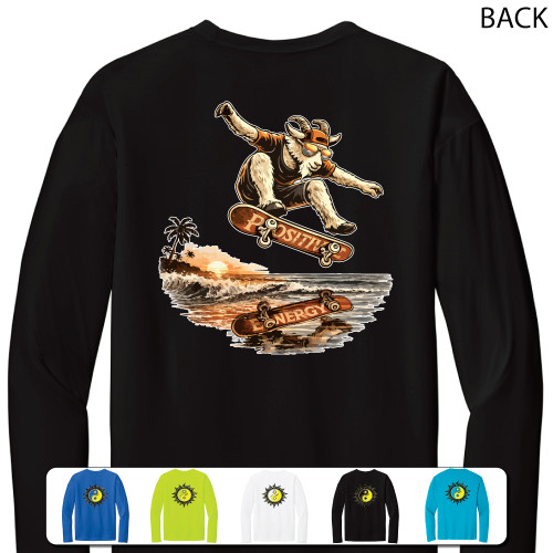Beach Squad performance long sleeve shirt skateboarding beach goat