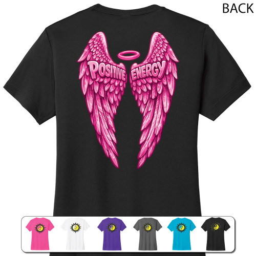 Beach Squad shirt ladies performance short sleeve angel wings