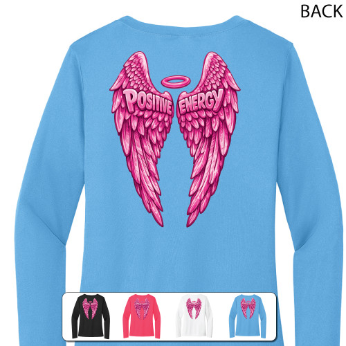 Beach Squad shirt ladies performance long sleeve angel wings