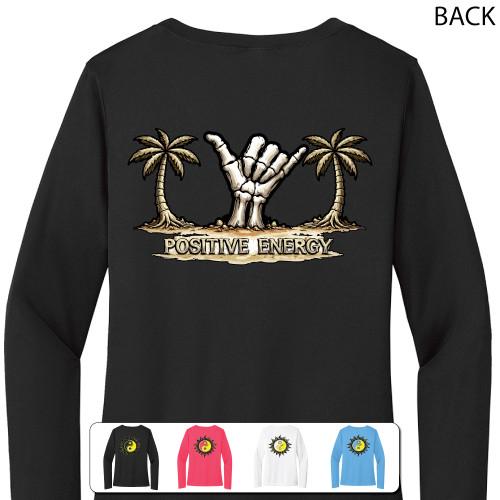 Beach Squad shirt ladies long sleeve performance beach bones shaka