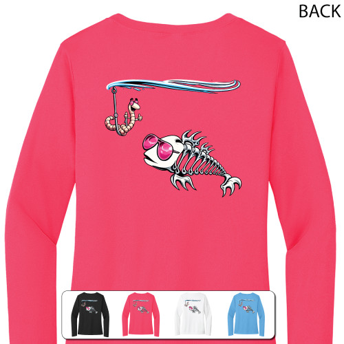 Beach Squad shirt ladies performance long sleeve fish shades