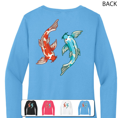 Beach Squad shirt ladies performance long sleeve positive koi