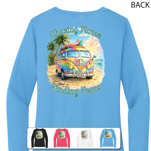 Beach Squad shirt peace van ladies performance long sleeve