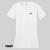 Front of Beach Squad Simple Pocket Palms Ladies Short Sleeve in White