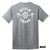 Back of Beach Squad Classic Round Short Sleeve in Grey