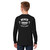 Back of Model Wearing Beach Squad Oval Back Youth Long sleeve in Black