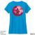 Beach Squad ladies cotton shirt livin bearfoot blue back
