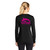 Back of model wearing Beach Squad Marlin Squad Ladies Long Sleeve in Black