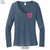 Beach Squad shirt ladies cotton long sleeve v neck angel wings grey front